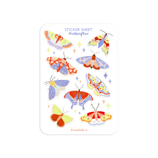 A6 stickervel vlinders