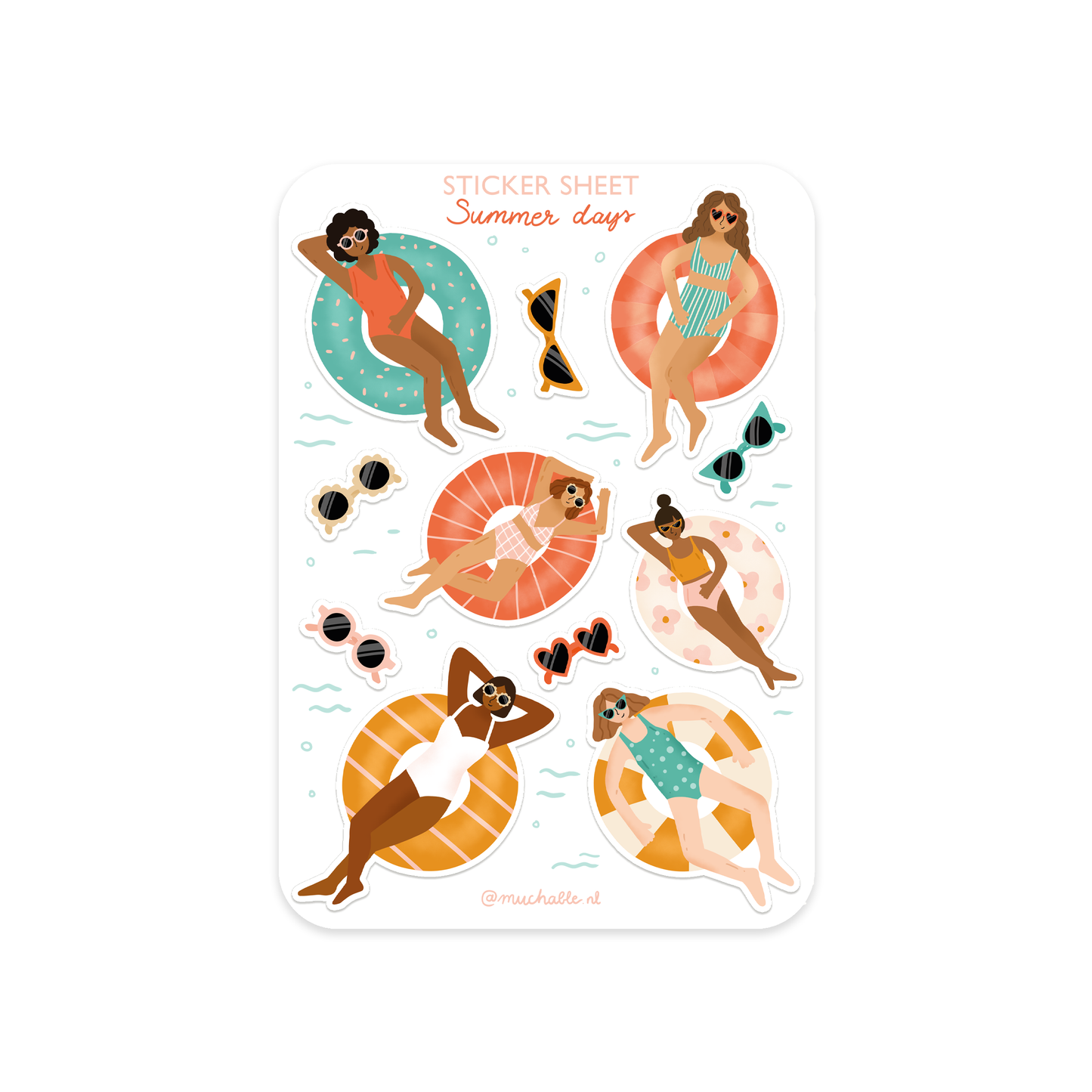 A6 stickervel zomer dagen