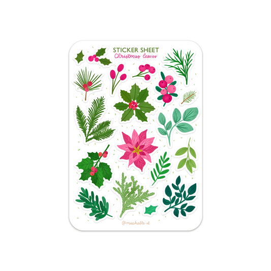 A6 stickervel kerst natuur