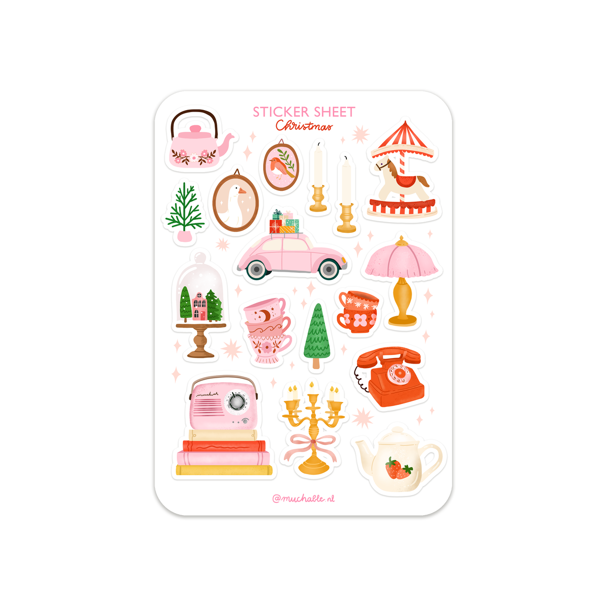 A6 stickervel kerst decor