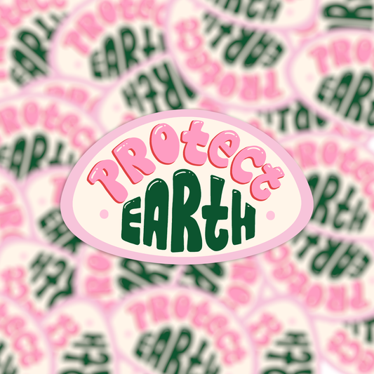 Vinyl sticker protect earth