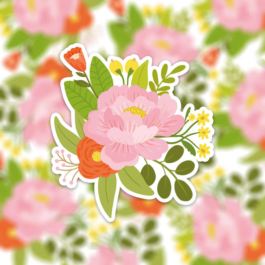 Vinyl sticker bloemen