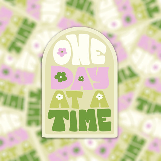 Vinyl sticker one day at a time