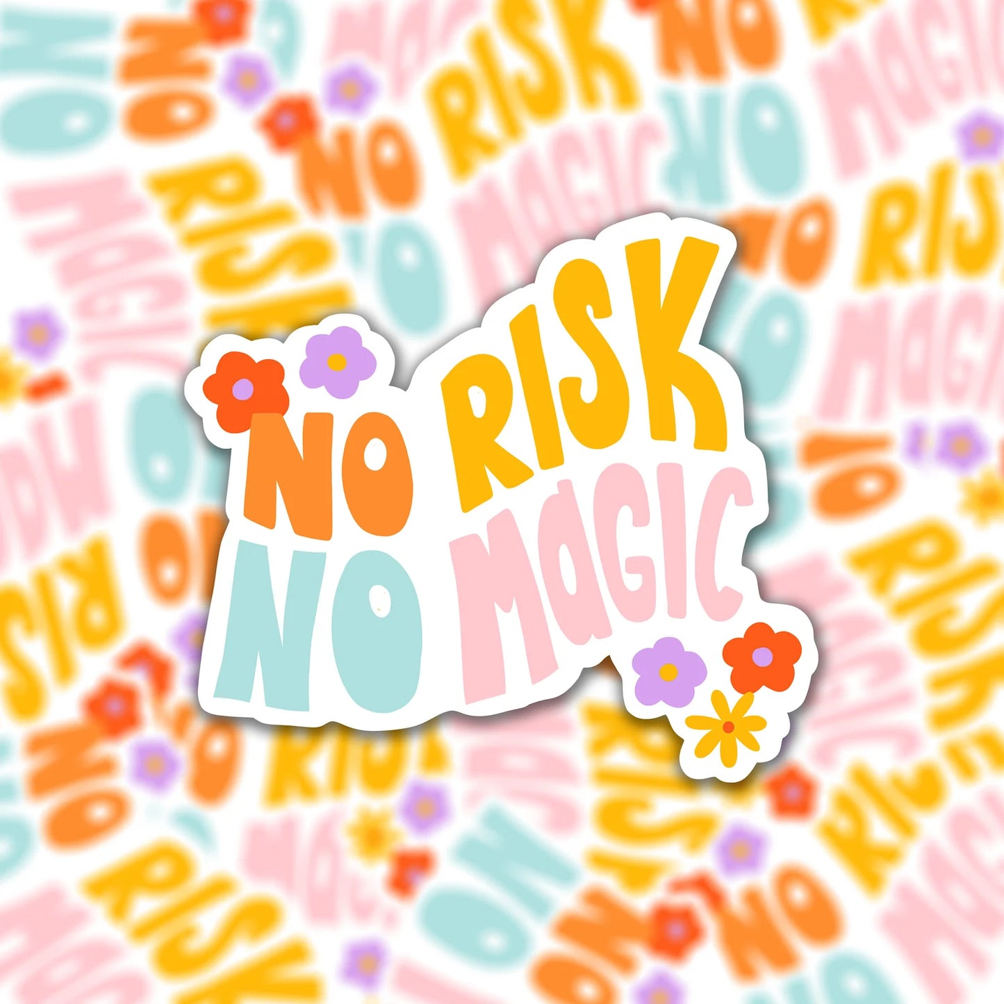 Vinyl sticker no risk no magic