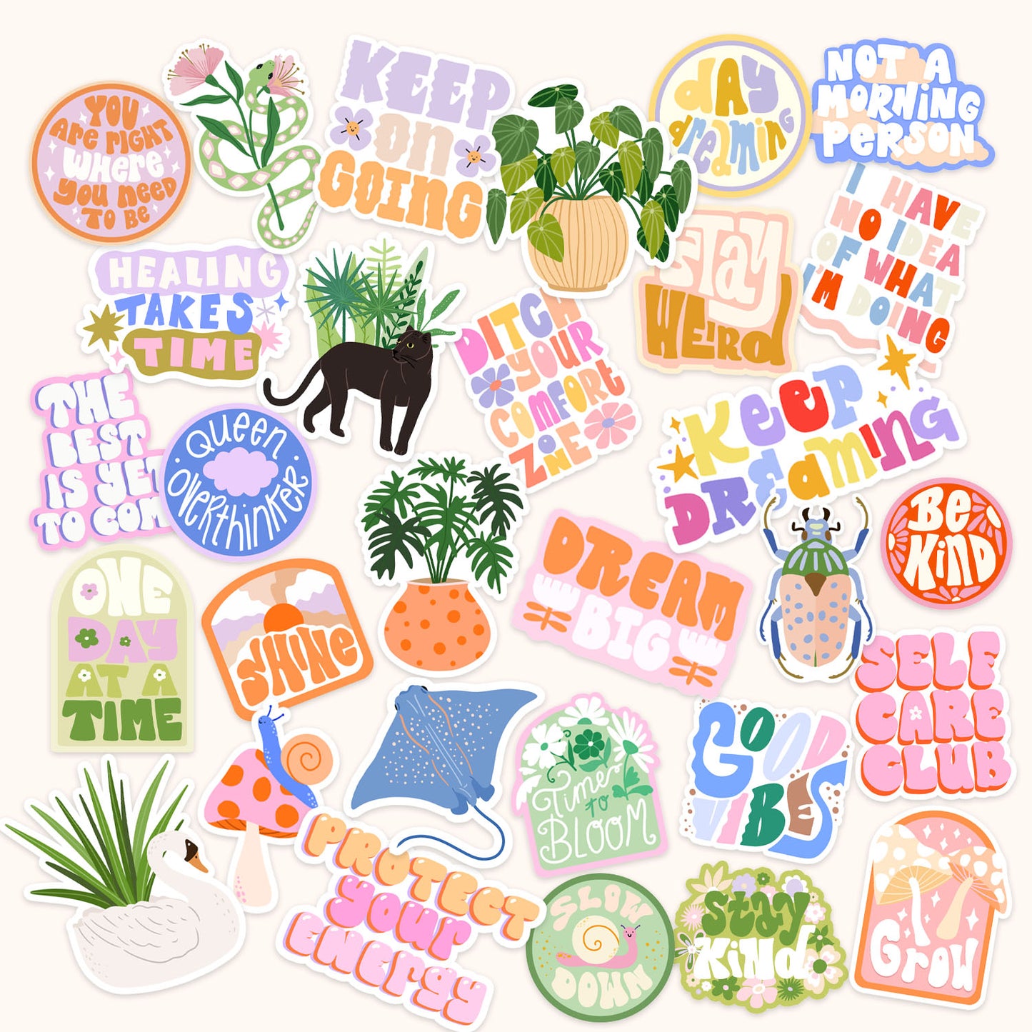Vinyl sticker set - 30 stickers