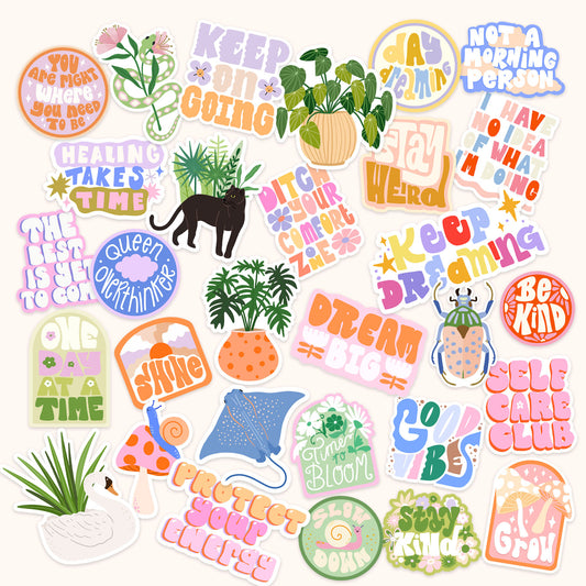 Vinyl sticker set - 30 stickers