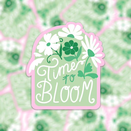 Vinyl sticker time to bloom