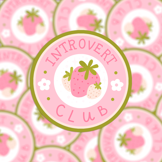 Vinyl sticker introvert club