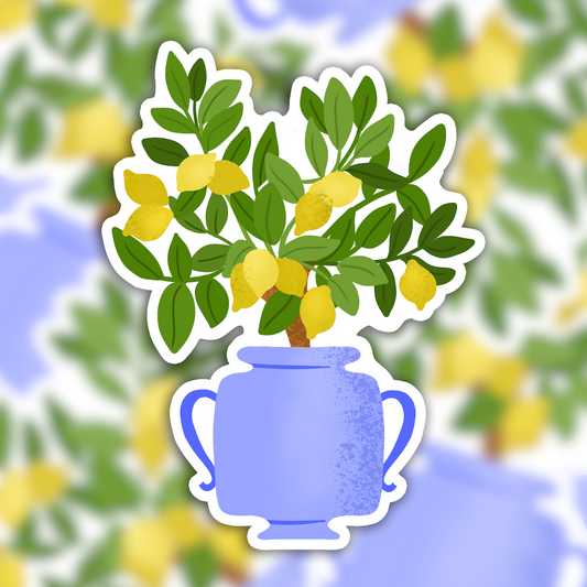 Vinyl sticker lemon tree