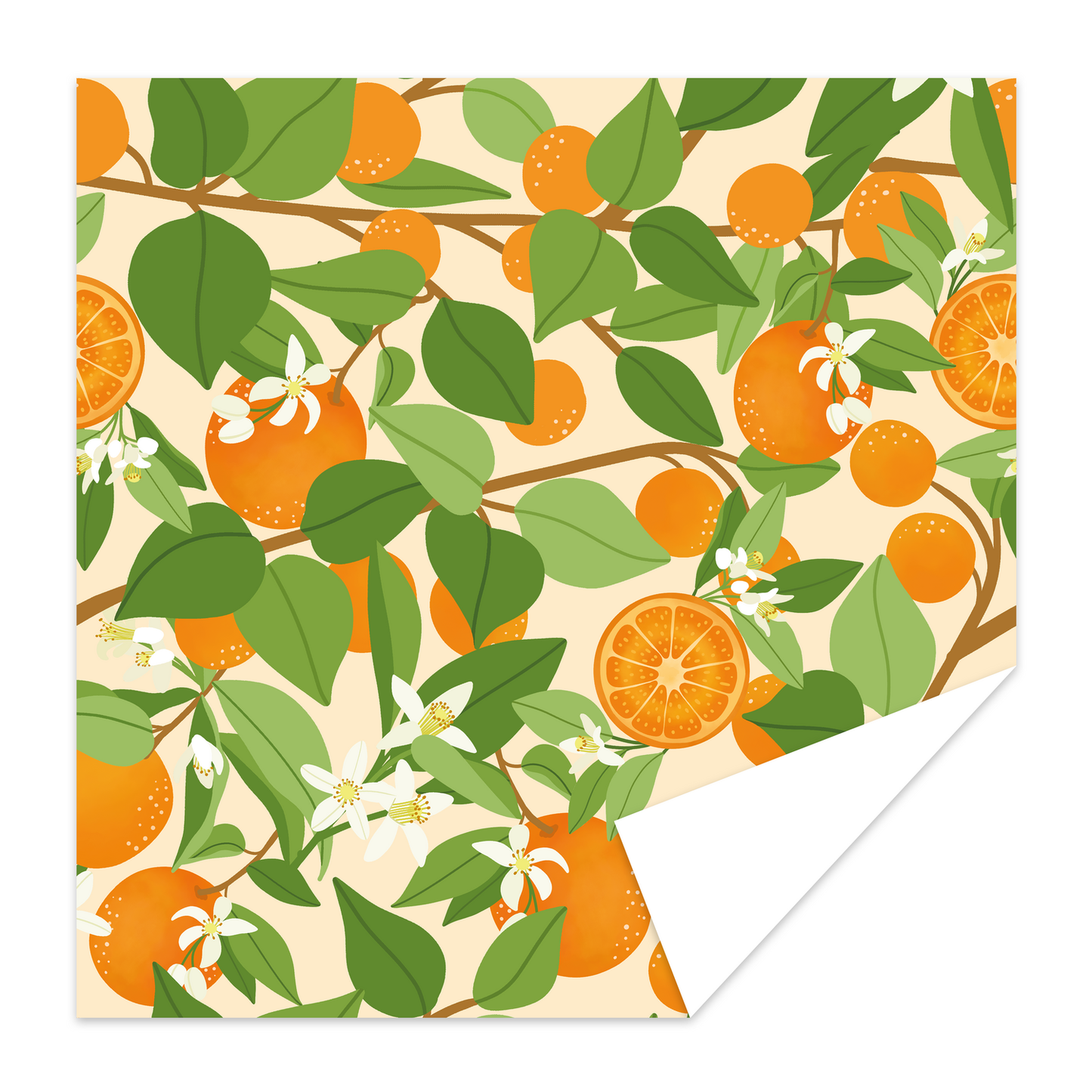 Luxe inpakpapier - sinaasappels