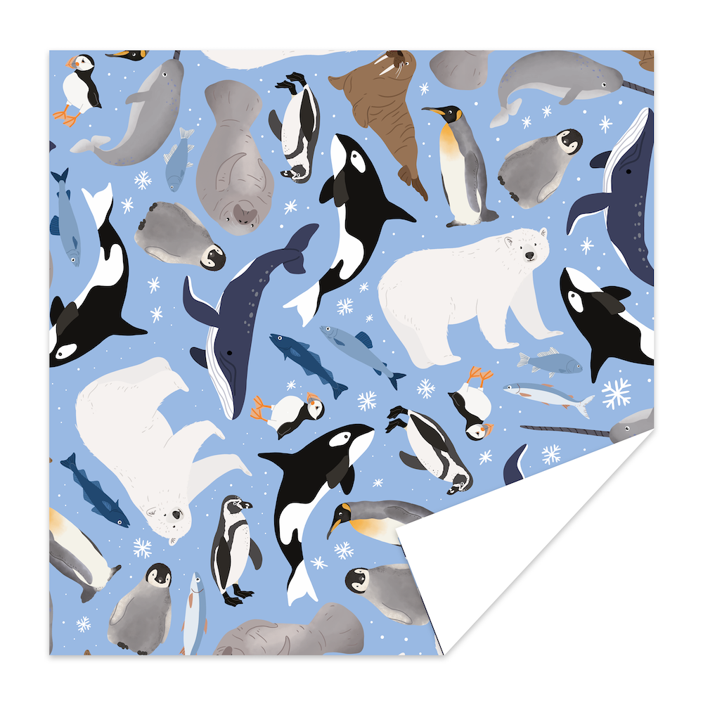 Luxury wrapping paper - winter animals