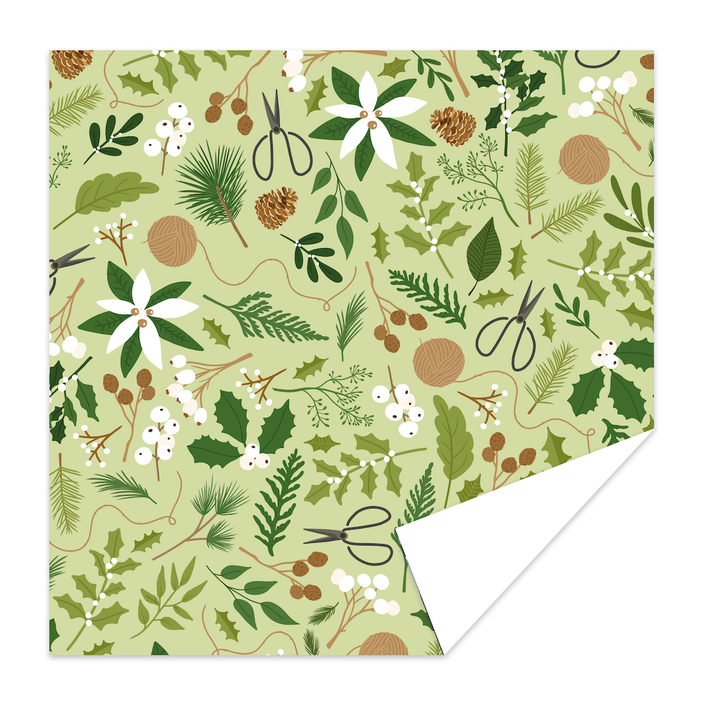 Luxe inpakpapier - kerst natuur