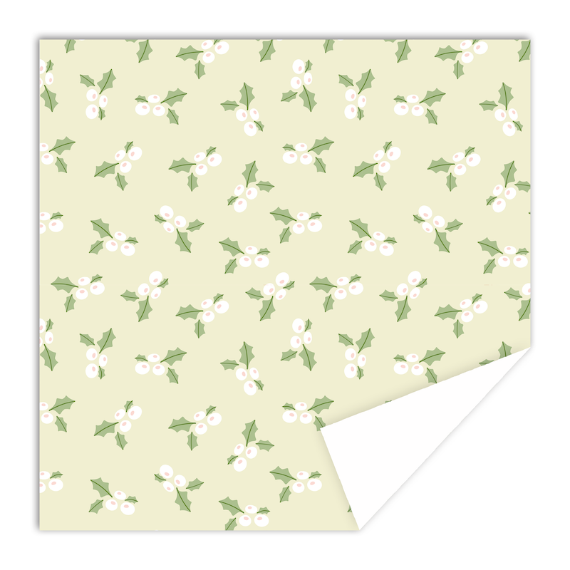 Luxe inpakpapier - kerst blaadjes