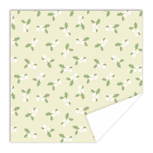 Luxe inpakpapier - kerst blaadjes