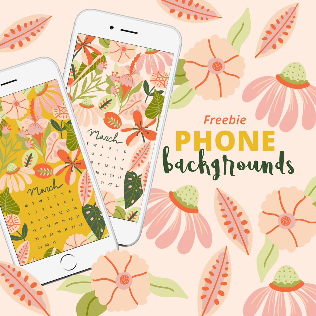 Free March calendar wallpapers!